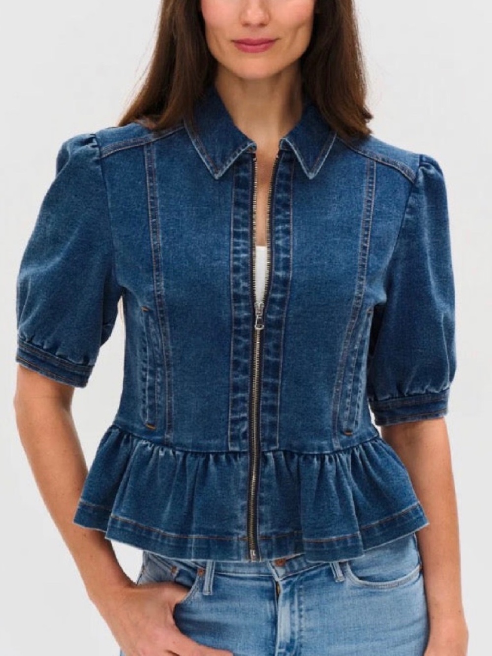 Six Fifty Delancey denim peplum jacket